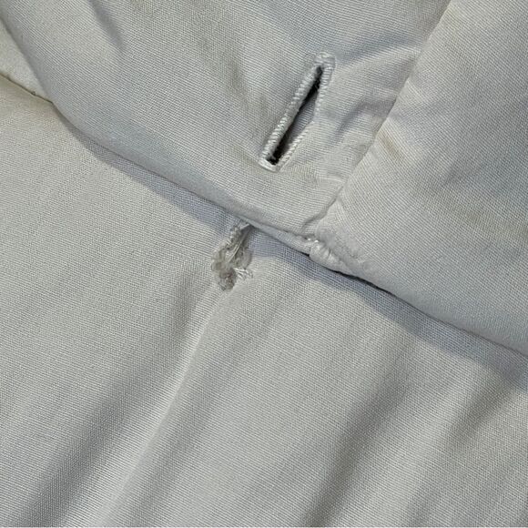 Vintage 80’s Saxton Hall Zipper And Button Puffer Coat White Gray Large - Picture 7 of 15